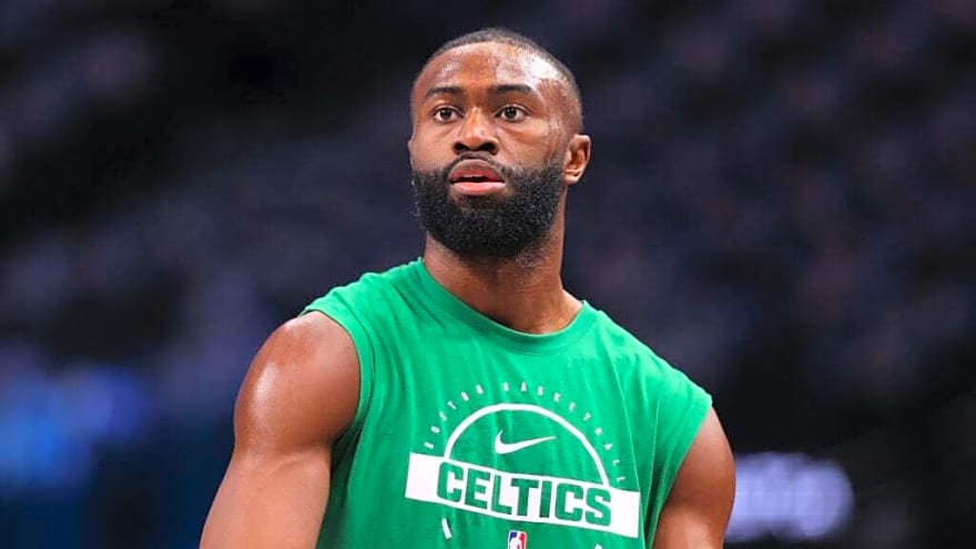 Jaylen Brown’s ‘giving them the belt’ reaction to beating Al Horford, Kristaps Porzingis is going viral