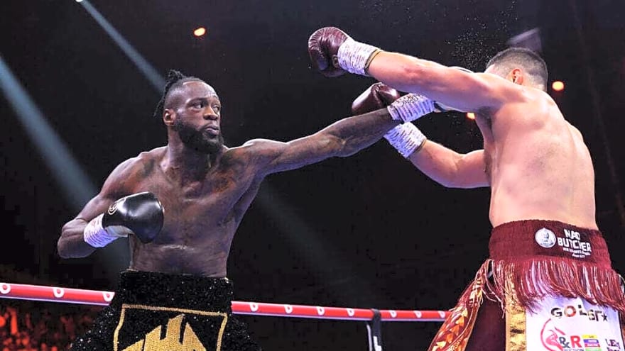 A fellow Olympian dropped Deontay Wilder’s comeback opponent in brutal knockout that he will seek to emulate