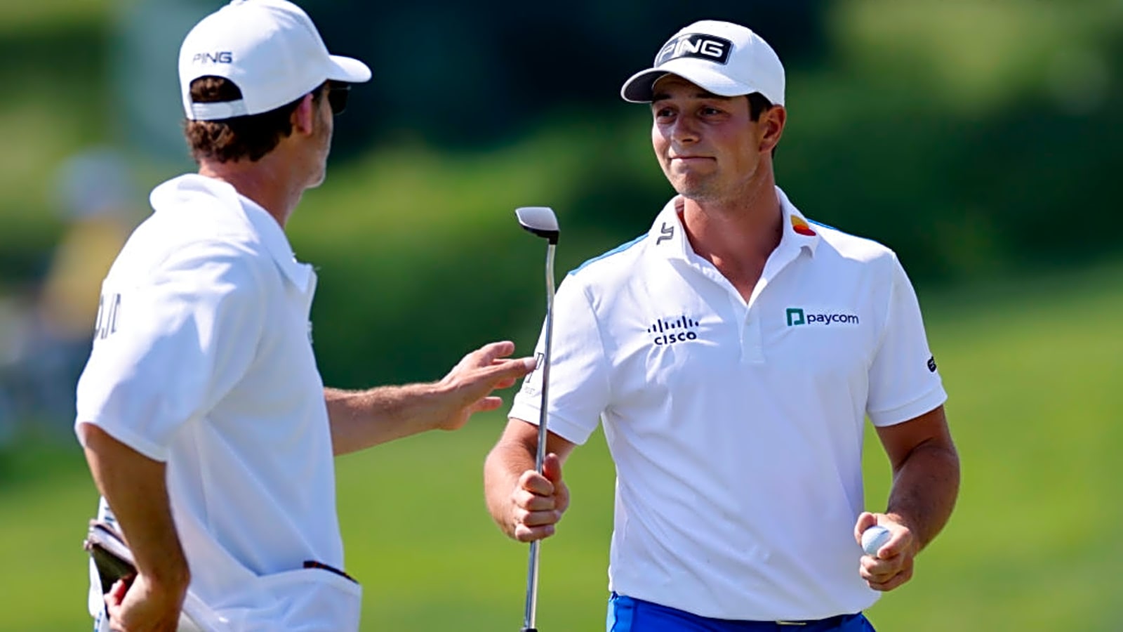 Viktor Hovland posts steady round in first start since Ryder Cup neck injury