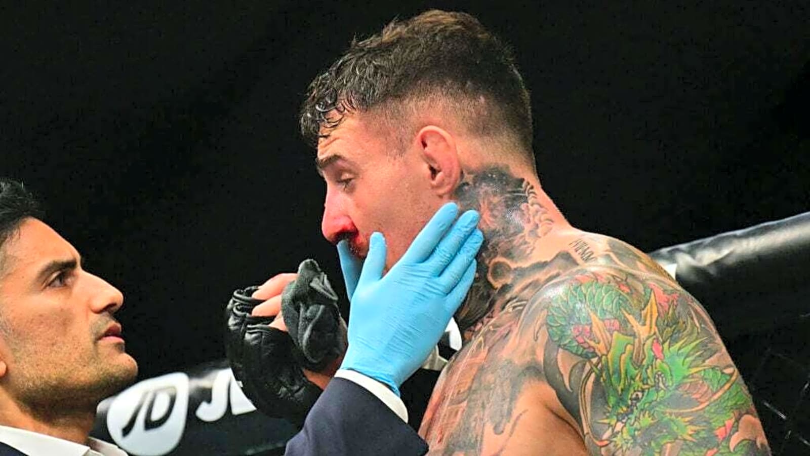 Tom Aspinall told he should’ve fought with one eye after horror eye-poke in UFC 321 main event