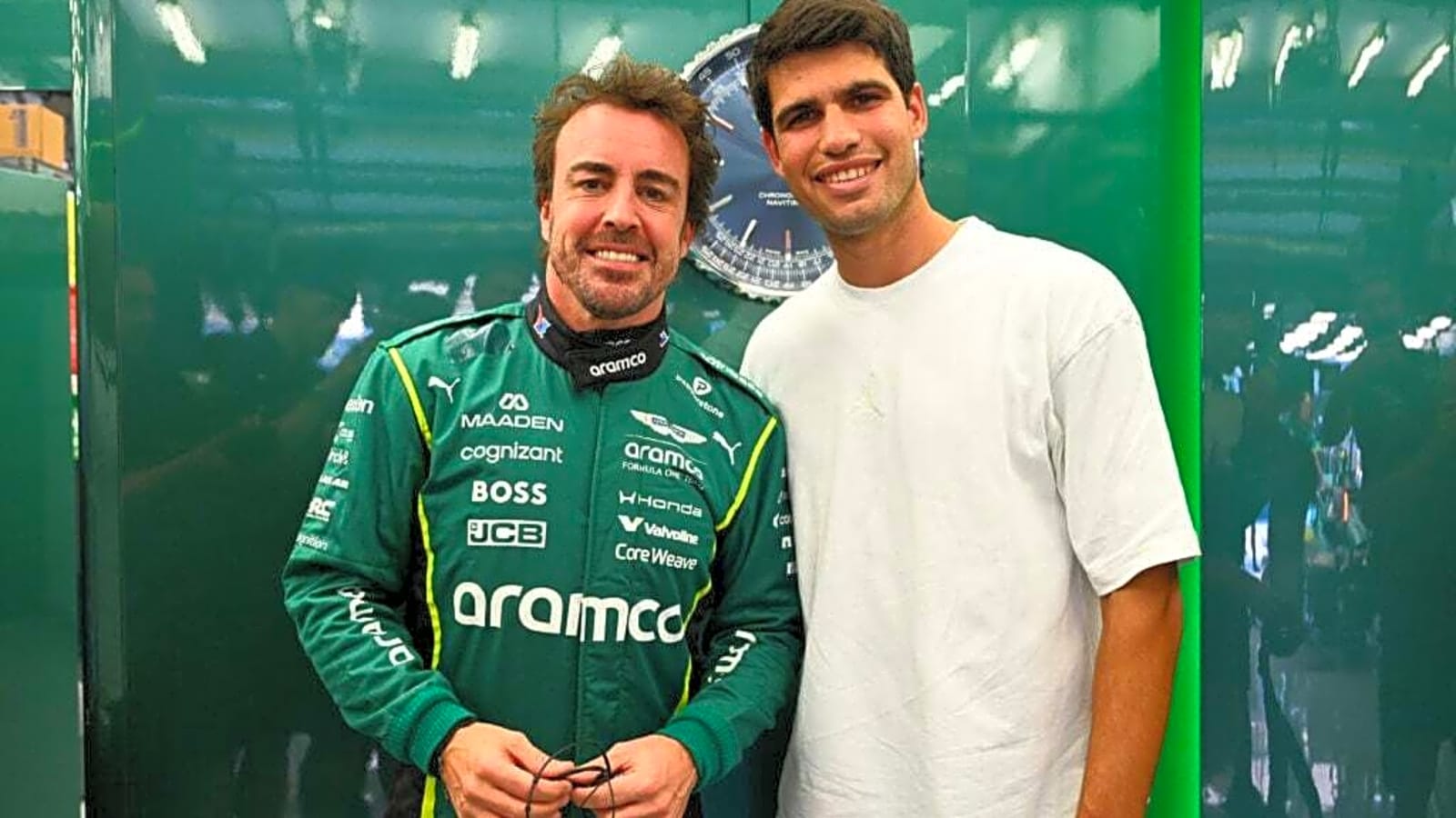 Carlos Alcaraz says if he would like to drive a Formula One car after meeting Fernando Alonso and Carlos Sainz