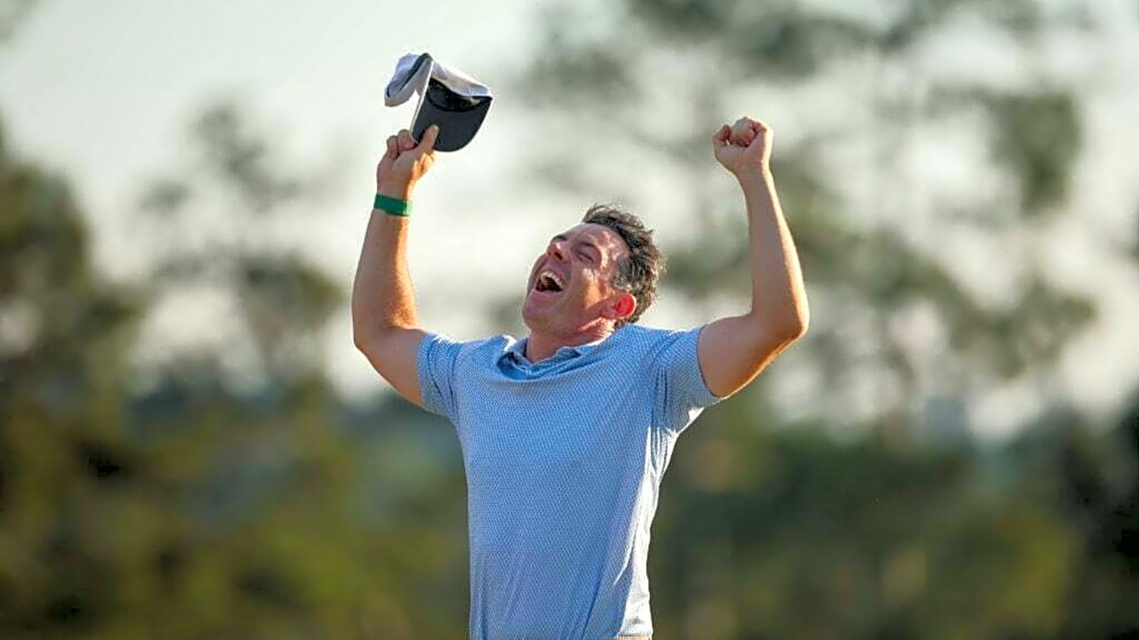 Phil Mickelson reacts as Rory McIlroy wins The Masters for the second time