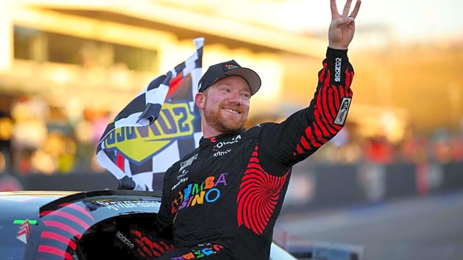 Tyler Reddick recreates iconic Michael Jordan three-peat picture after winning three NASCAR races