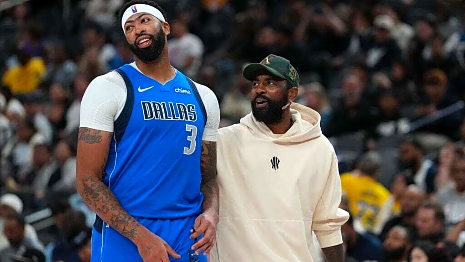 Mavericks fans love Kyrie Irving and Anthony Davis building chemistry, ‘Let’s work…’