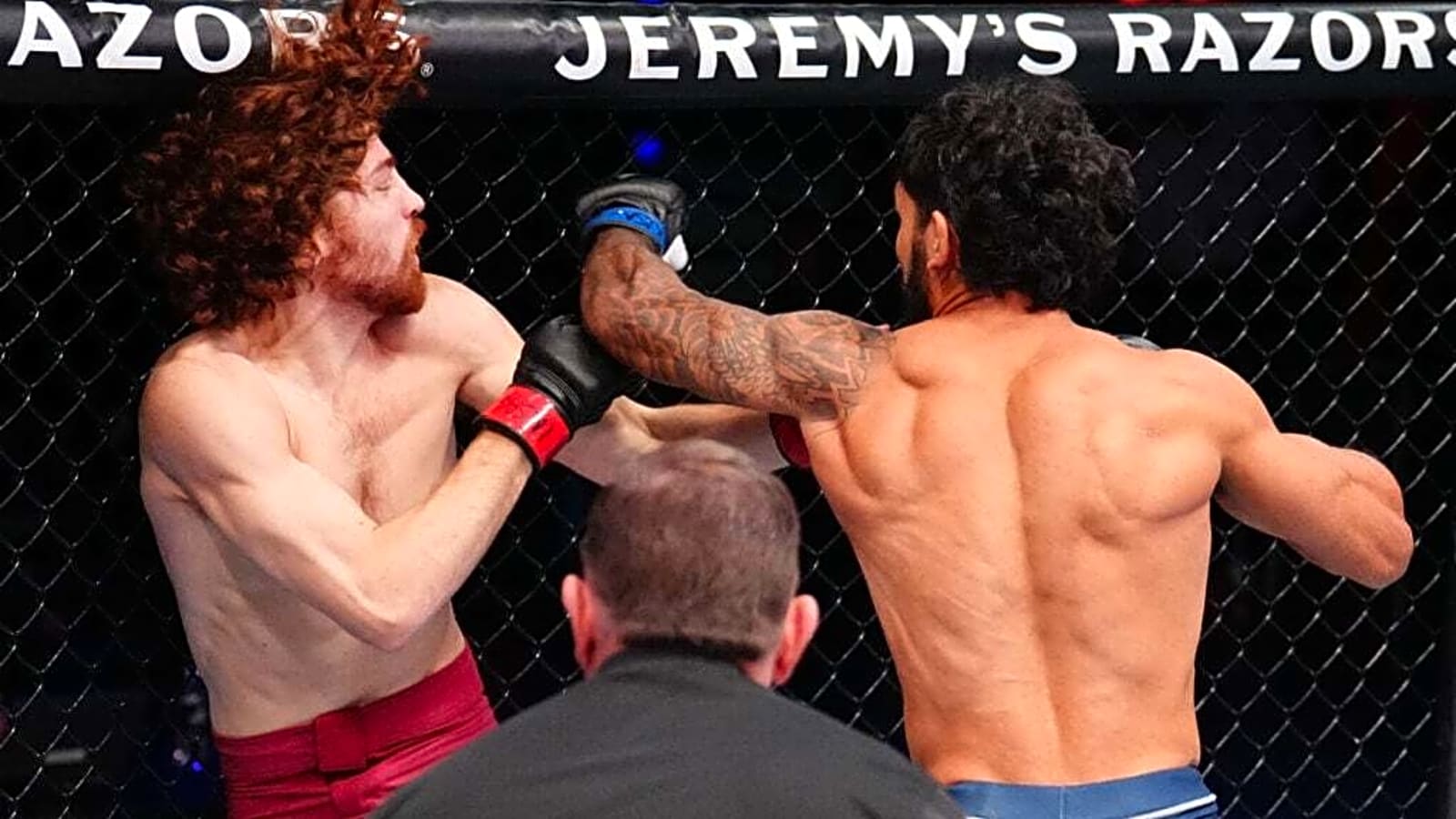 New UFC star live reacts to being SportsCenter’s top play of the day after violent win to earn a UFC contract