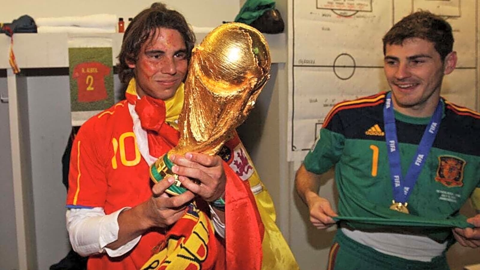 What Rafael Nadal said happened to him when he watched Spain win the football World Cup in 2010