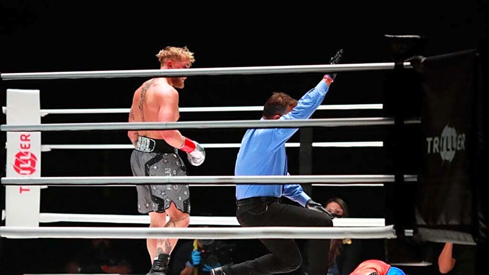 Jake Paul faceplanted former NBA Basketball star with one punch on card headlined by Mike Tyson and Roy Jones Jr. 