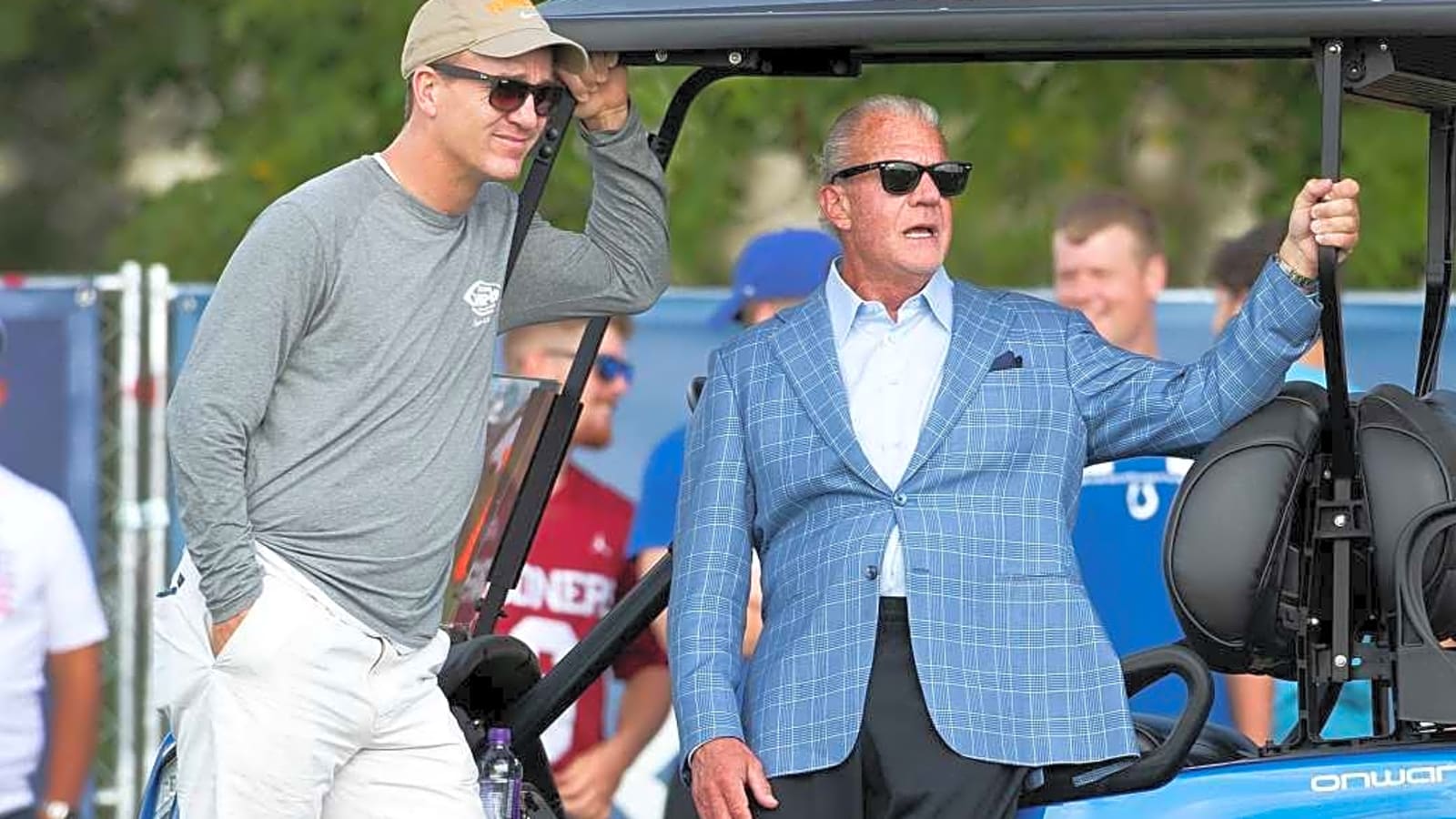 'I drank eight Bud Lights by the time he actually paused' — Peyton Manning has light-hearted moment during tribute to late Indianapolis Colts owner Jim Irsay