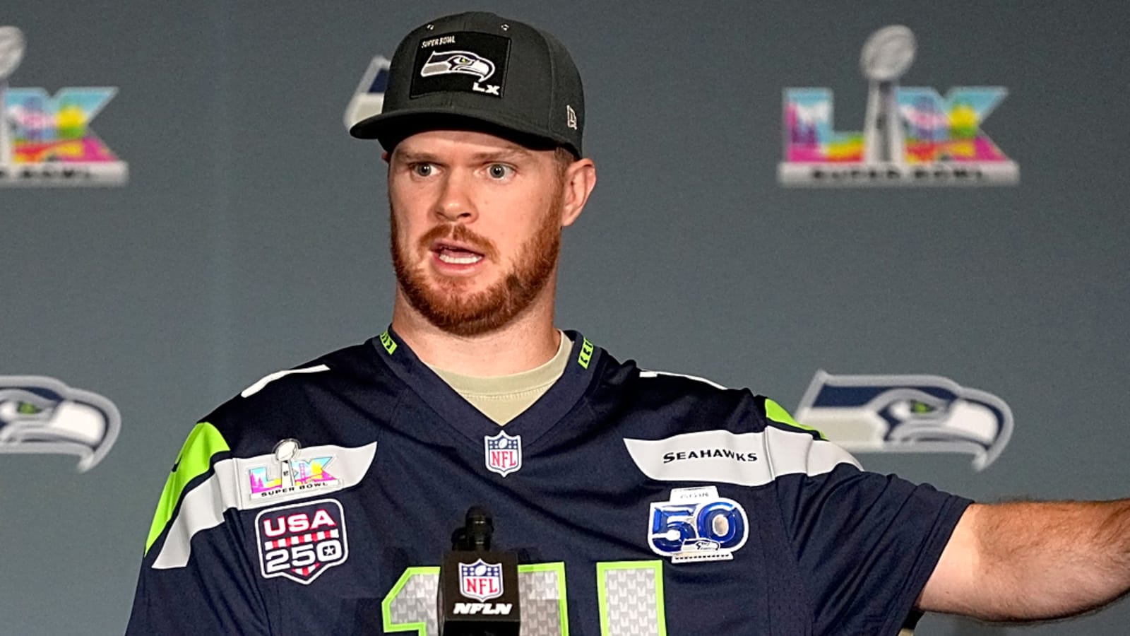 Sam Darnold reveals injury status ahead of Super Bowl LX