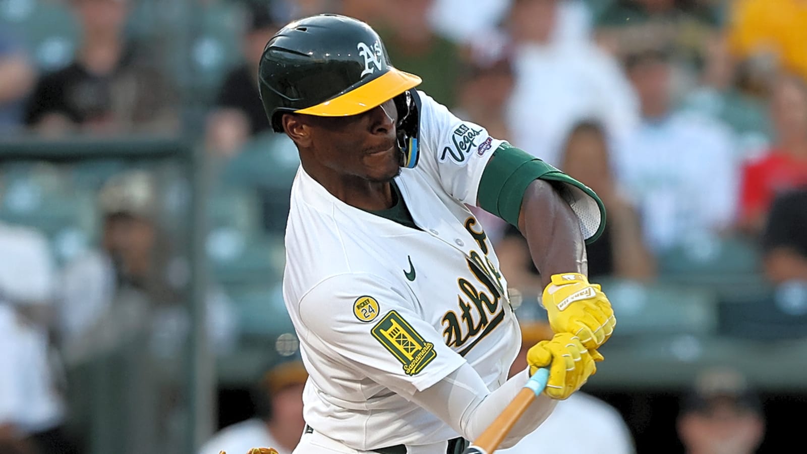 Watch: Athletics outfielder's first MLB homer has extra meaning