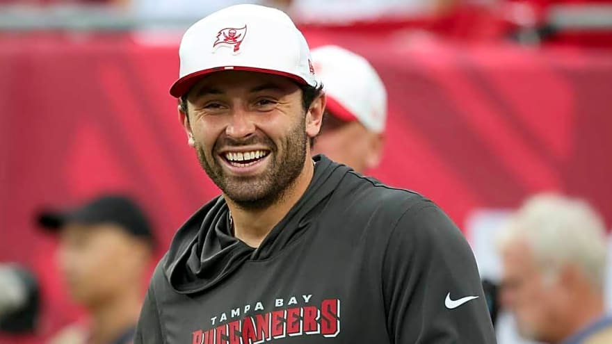 Buccaneers’ Baker Mayfield just called his future son a ‘little s**thead’