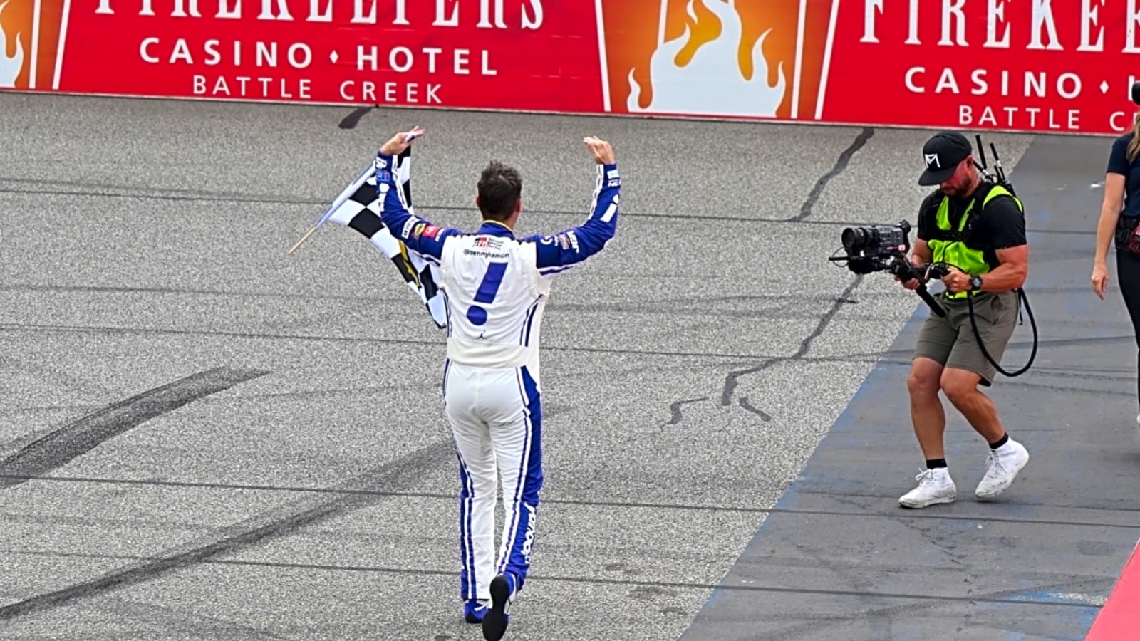 Denny Hamlin airs it out on taunting Wolverines fans following win at Michigan