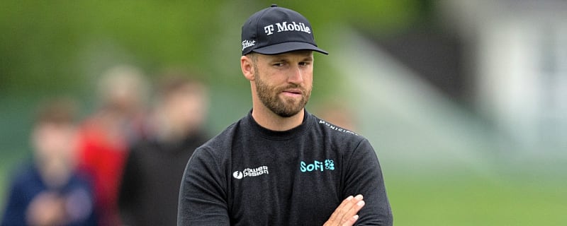 Watch: Wyndham Clark nearly hits volunteer after throwing his driver