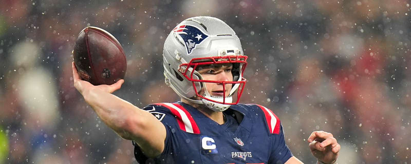 Drake Maye reacts to brutal Bo Nix injury