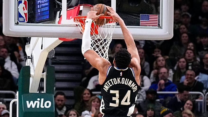 Giannis Antetokounmpo plays superhero, saves Bucks with game-winning dunk