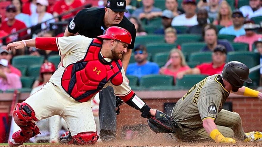 Padres top Cards in game feature 5 hit batters