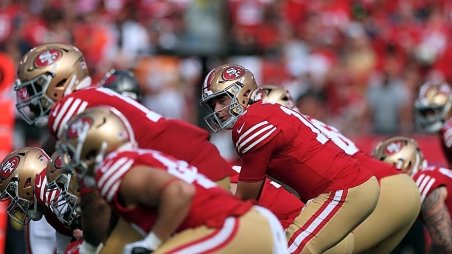 49ers’ Mac Jones to start again as Brock Purdy, Ricky Pearsall ruled out vs. Falcons