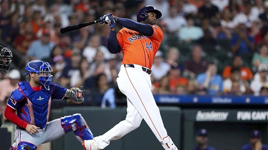 Astros blast Rangers, charge into first place in AL West