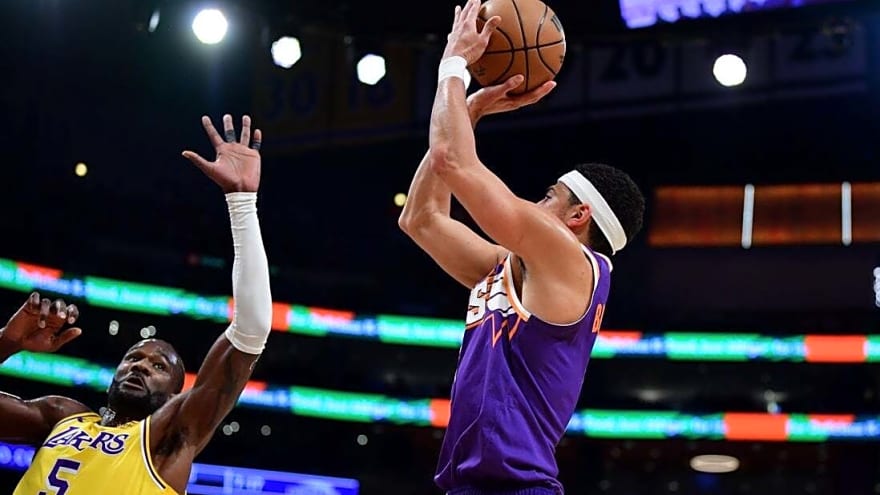 NBA roundup: Devin Booker gets hurt, but Suns end Lakers&#39; win streak