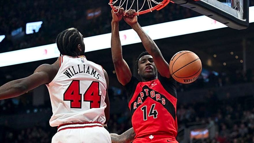 Raptors subdue Bulls' deadline-depleted roster