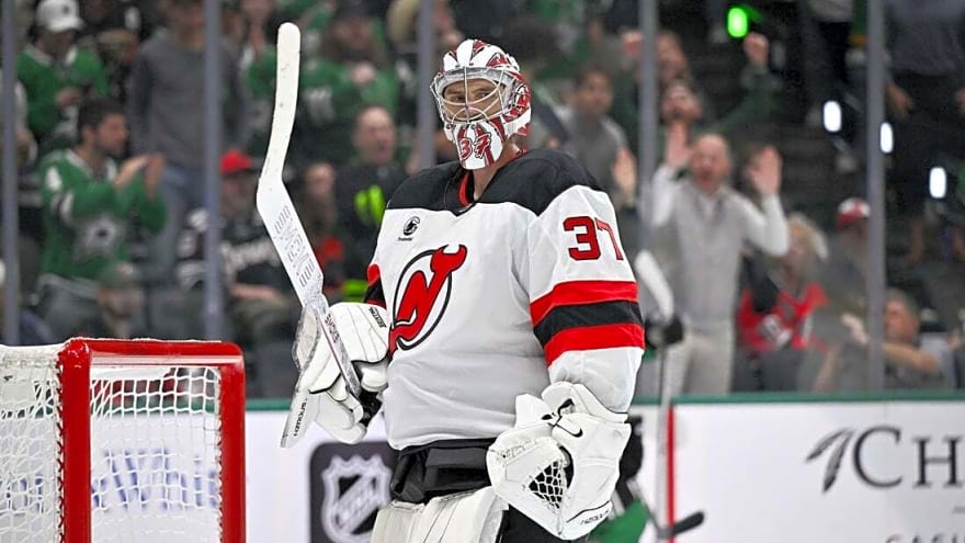 Devils need new goalie Connor Hellebuyck's best against Golden Knights