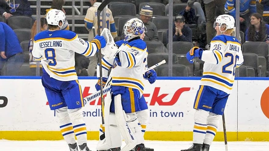 Sabres win ninth straight game with OT victory over Blues