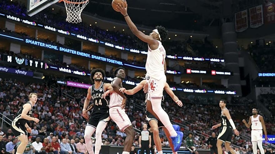 Rockets produce just enough to hold off short-handed Bucks