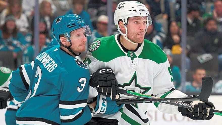 Wyatt Johnston scores twice to lead Stars past Sharks