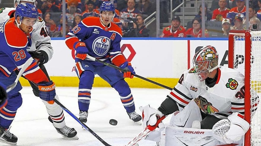 Evan Bouchard&#39;s OT goal pushes Oilers past Blackhawks