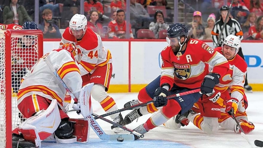 Flames rally past Panthers, pick up second win of road trip
