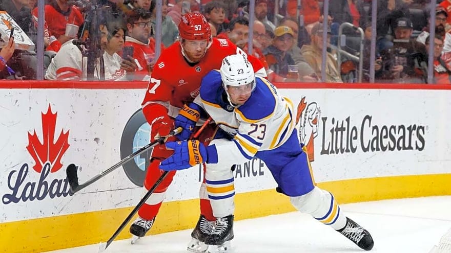 Mattias Samuelsson&#39;s OT goal tops Red Wings, snaps Sabres&#39; 5-game skid