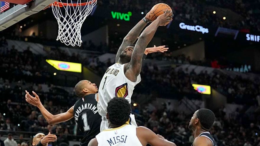 NBA roundup: Zion Williamson, Pelicans win at San Antonio in a stunner