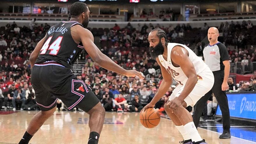 James Harden scores 36 as Cavs hang on against Bulls