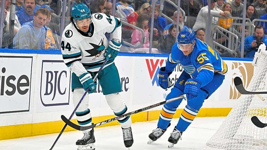 Sharks rally past Blues on Darnell Nurse's OT goal