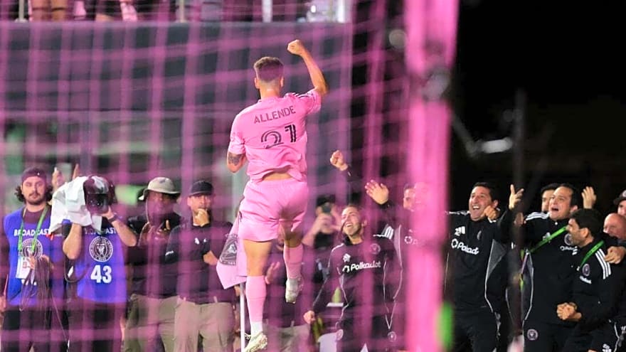 Tadeo Allende&#39;s hat trick powers Inter Miami past NYCFC to title match