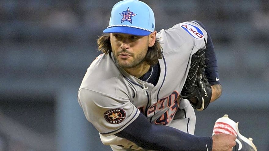 Short-handed Astros look to shut down hot Rangers offense