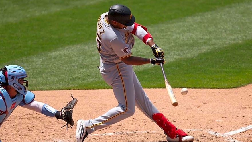 Esmerlyn Valdez (3 RBIs), Pirates split series with Phillies