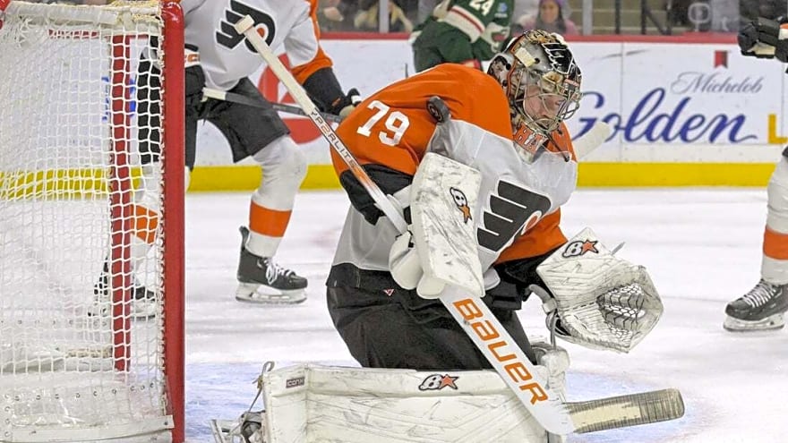 Carter Hart set to make Golden Knights debut vs. Blackhawks