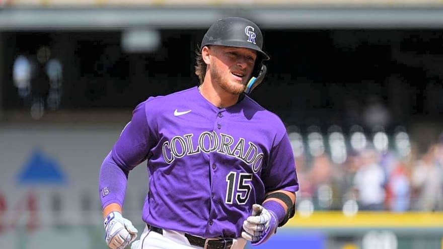 Rockies C Hunter Goodman (finger) leaves game after hit by pitch