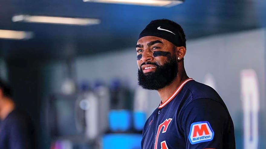 Guardians' Jo Adell embraces reunion in encounter vs. Angels