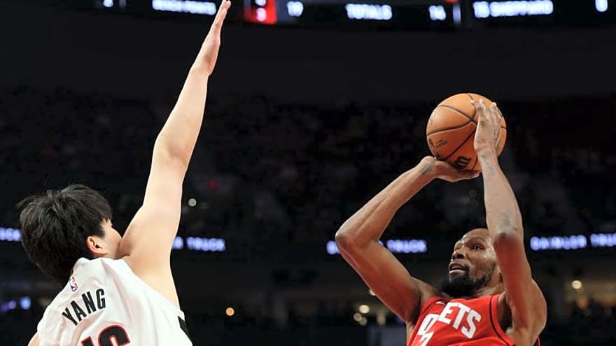 Kevin Durant on cusp of milestone, but Rockets want win vs. Blazers