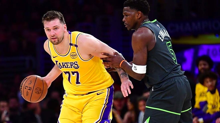 Lakers&#39; Luka Doncic, Wolves&#39; Anthony Edwards aching but ready