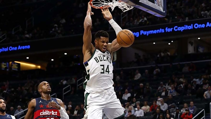 Bucks&#39; Giannis Antetokounmpo out for game with right calf strain