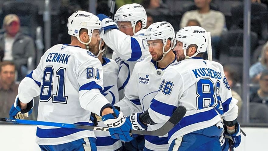 NHL roundup: Nikita Kucherov (3 G, 2 A) steers Lightning past Kraken