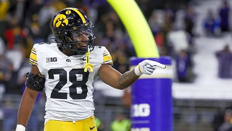 Iowa RB Kamari Moulton done for season due to upper-body injury