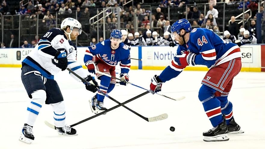 Jets end skid by beating Rangers in OT