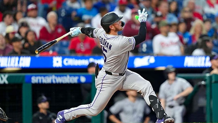 Hunter Goodman, Rockies chase series win vs. Phillies