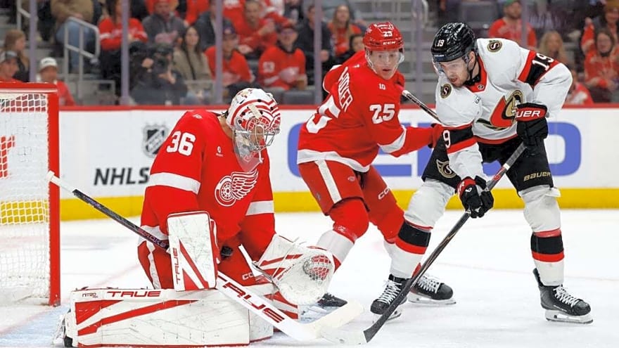 Senators down Red Wings to gain playoff positioning