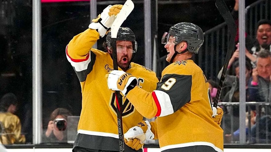 Final on their minds, Knights battle Connor Bedard-less Blackhawks
