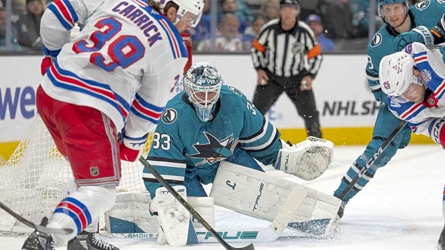 Macklin Celebrini, 19, tops 50 career goals as Sharks dump Rangers